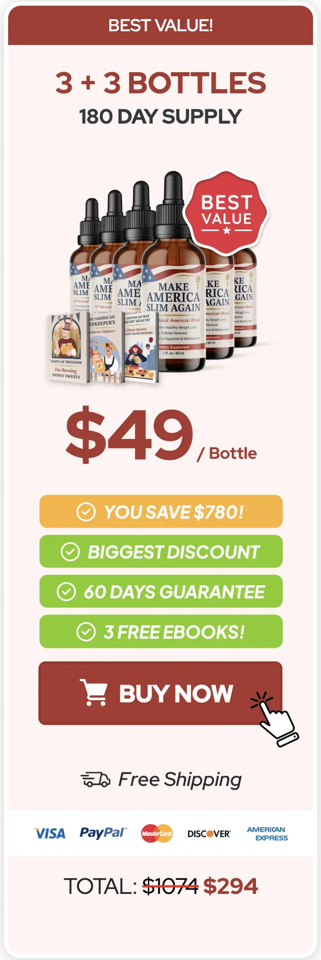 Make America Slim Again 6 bottles